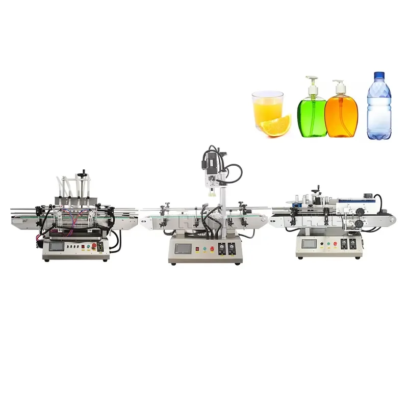 2026 CE HZPK Fully Automatic Juice Oil Cosmetics Liquid Water Glass Bottle Filling Capping and Labeling Machine Line