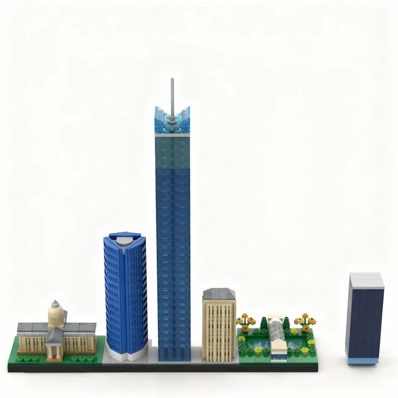 

945pcs MOC Oklahoma City Skyline Architecture Skylines Model Building Blocks Construction Toy Christmas Gifts DIY Creative Idea