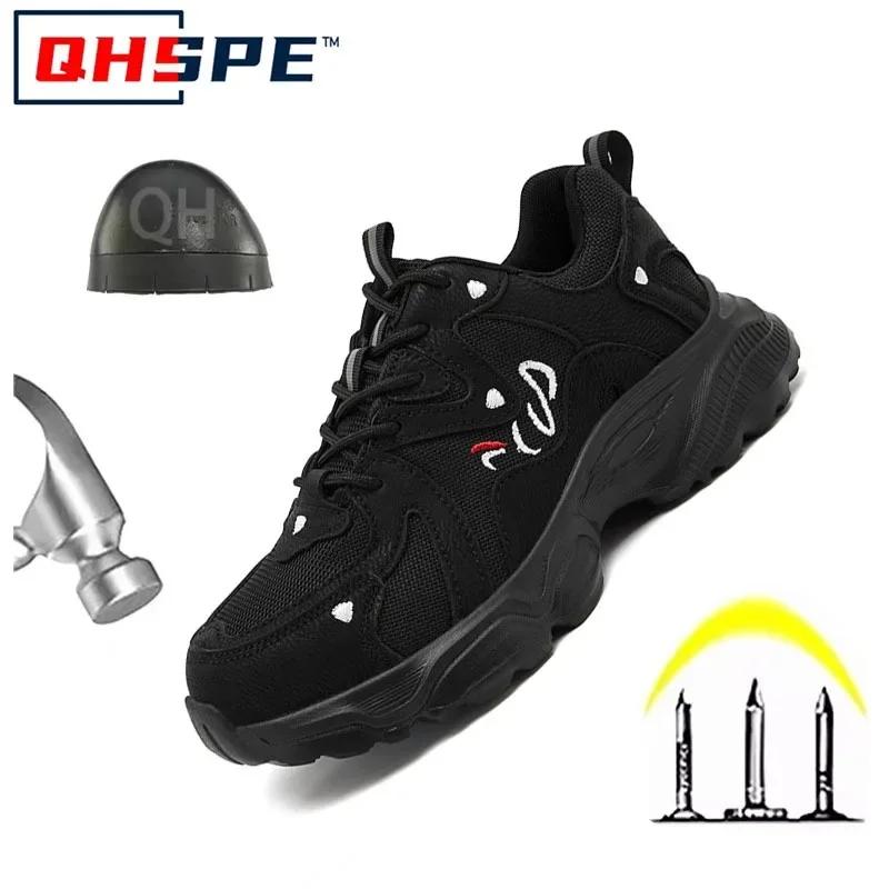 

New Breathable Plastic Steel Toe Cap Anti Smashing and Anti Piercing Insulation Soft Sole Protection Comfortable Men's Shoes
