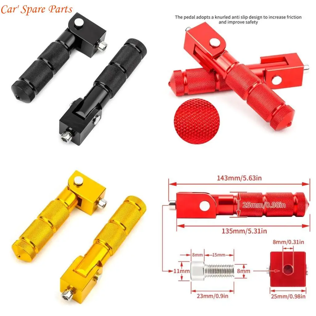 

Y4UA 1 Pair Motorcycle Modification Accessories Motorcycle Aluminum Foot Pegs
