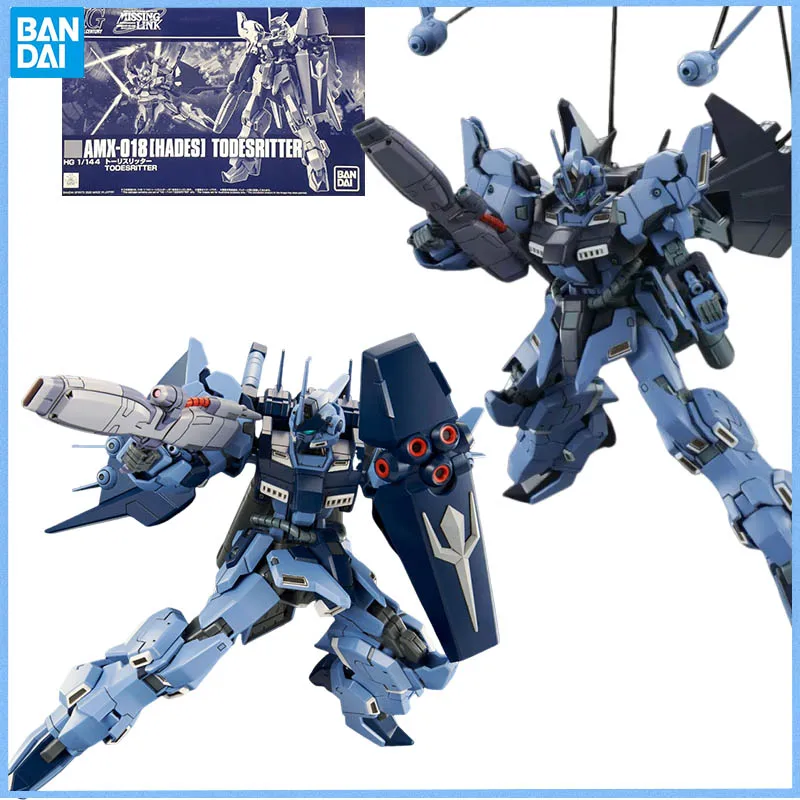 

BANDAI Genuine HG 1/144 AMX-018 (HADES) TODESRITTER Аниме фигурка Передвижная игрушка Аниме Периферийные фигурки Кукла для коллекционеров