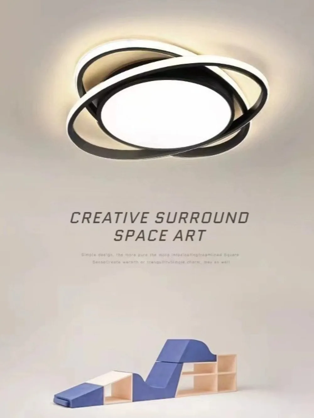 الحديثة LED غرفة المعيشة مصباح السقف البيضاوي φ53 سنتيمتر عكس الضوء مصباح السقف لغرفة النوم غرفة الطعام غرفة المعيشة استوديو الممر مكتب #1