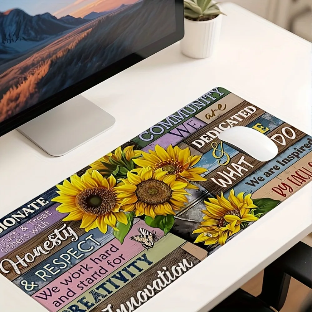 Sunflower pattern multi-functional design computer desk accessories alfombrilla de ratón xxl jul rappeur mouse mat