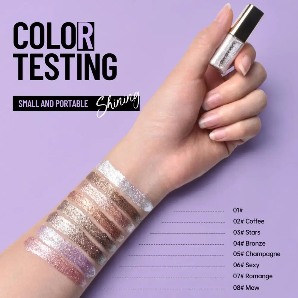 Eye Shadow Waterproof Beauty Highlighter Mini Makeup Metallic Pearl Liquid Eyeshadow Champagne Gold Shimmer Glitter Diamond