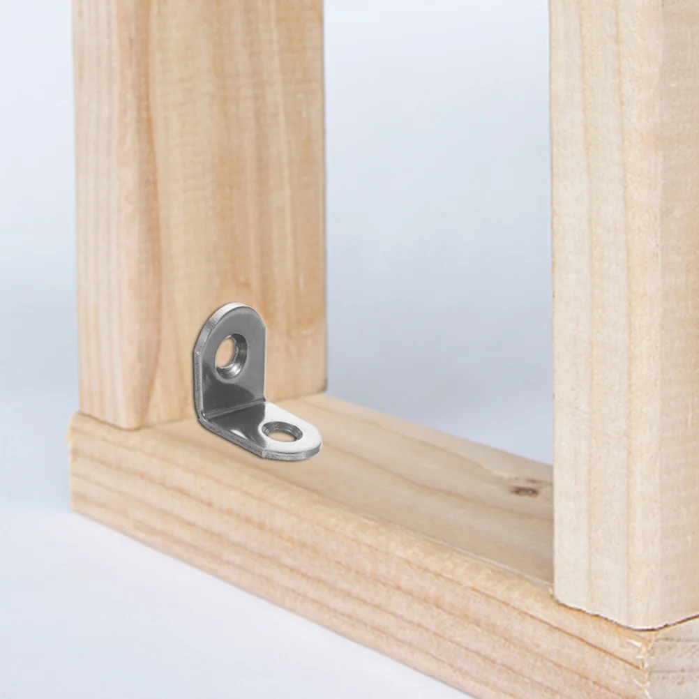 

Stainless Steel L Brackets 12pcs Small Corner Braces for Wood Shelves Table Fixing Right Angle Shelf Support Hardware Accessory