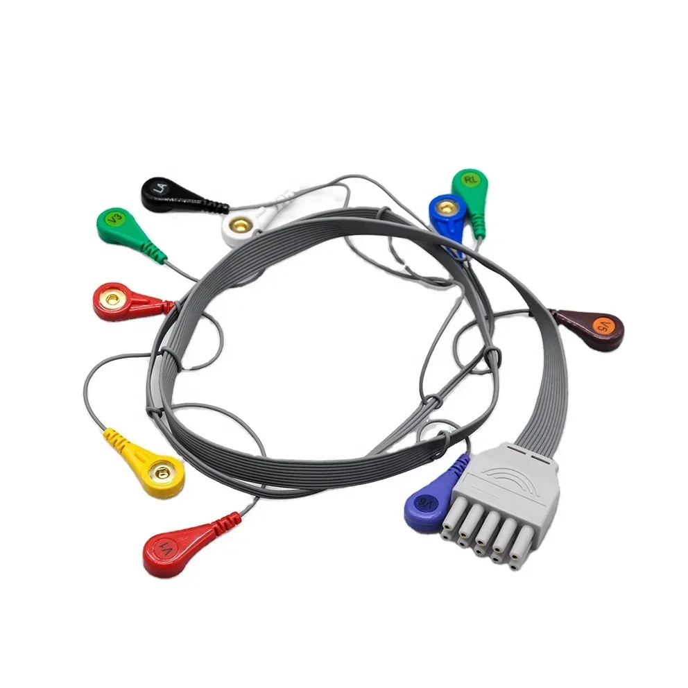 สายเคเบิล ECG ตะกั่ว TCL 5000 Holter 10 ที่เข้ากันได้