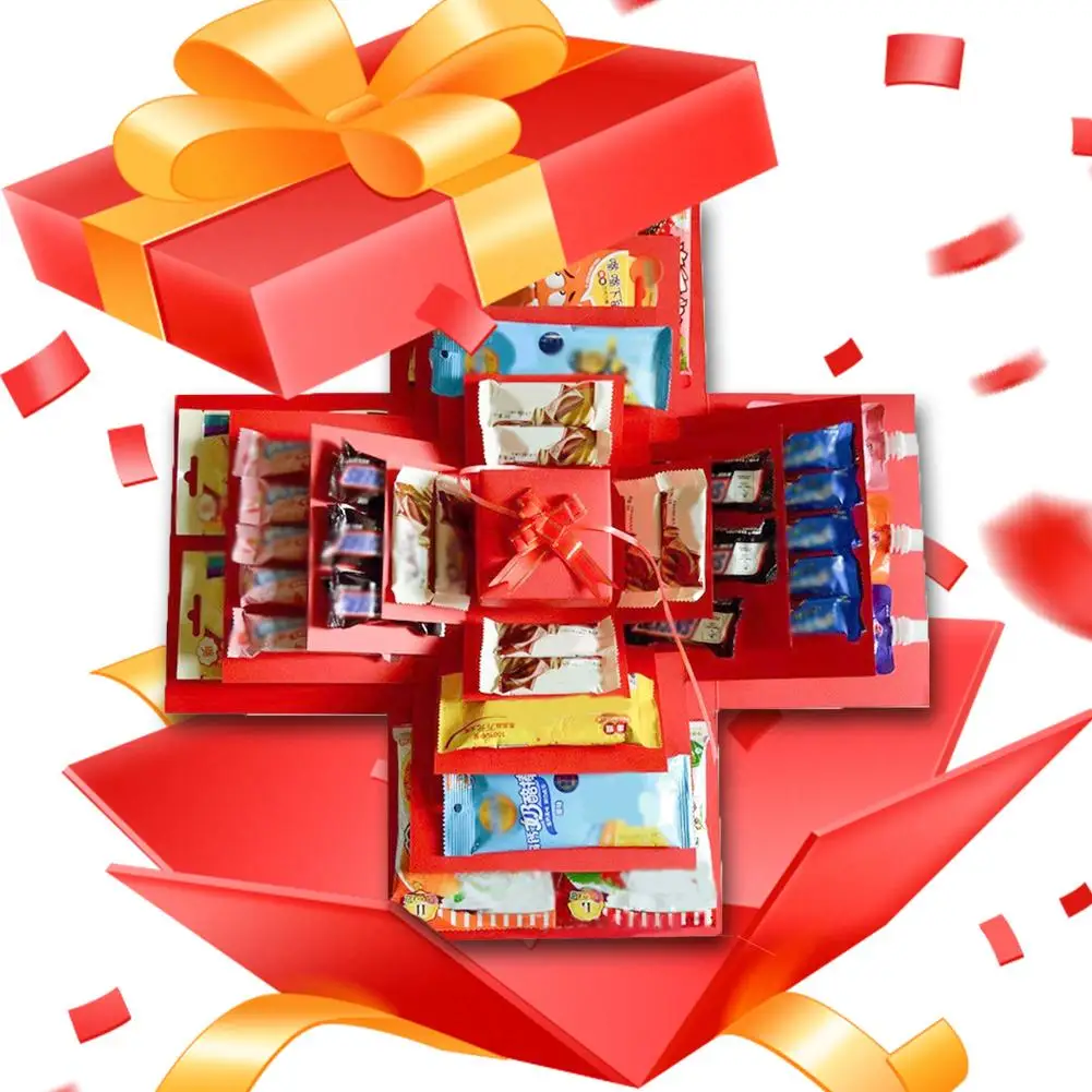 Boîte d'explosion Surprise, bricolage, facile à installer, créative, adaptée comme cadeau pour la saint-valentin, anniversaire, mariage et anniversaire