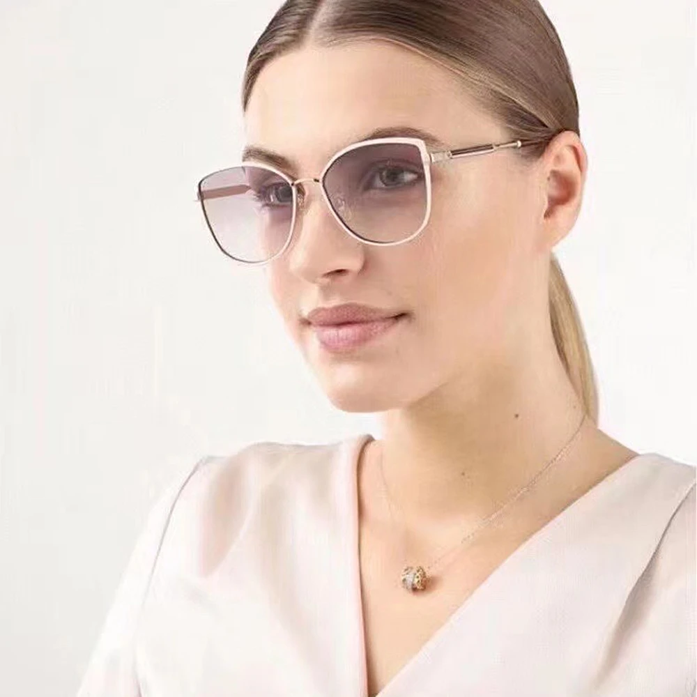 

Luxury 2023-Model0589SK Designer Sunglasses For Women Customer Care Elegant Alloy Thin Glasses frame Resin Uv400 Lenses