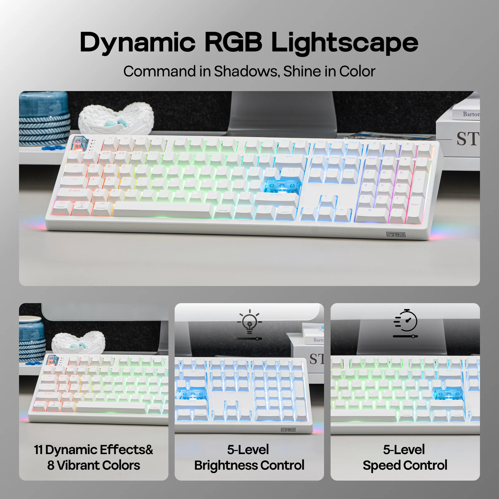EPOMAKER EPOMAKER HE108 100% ANSI US Tri-mode Wireless Gasket Creamy Hall Effect Gaming Keyboard 0.005mm Adjustable Actuation & SOCD - Aliexpress Deal