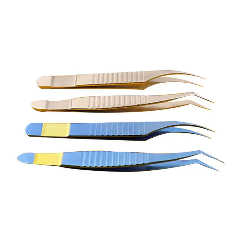 False eyelash forceps, medical high-precision eyelash beautification specialist, flower assisted special gold feather clips, pro