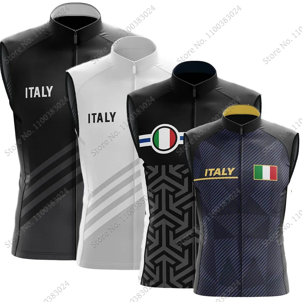 2022 Italy National Team Sleeveless Jerseys Italia Summer Bicycle Vest Cycling Jersey Mens Warm Bike Clothing Maillot Gilet