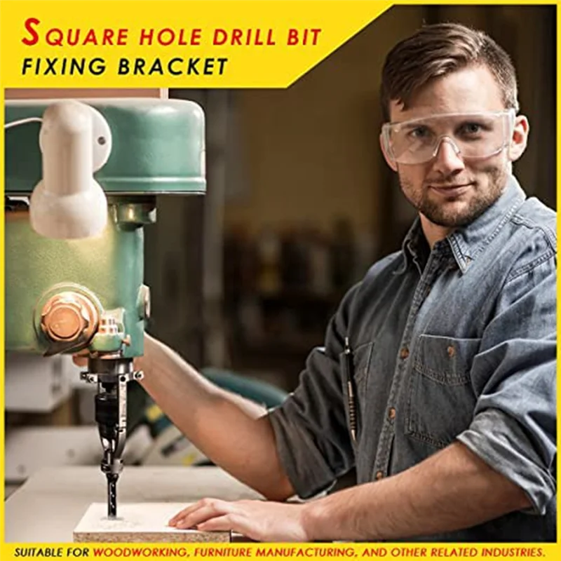 ABWP-Silver Square Hole Drill Bit Adapter For Installation And Disassembly -Mortising Attachment For Drill Press, For Drill Mach