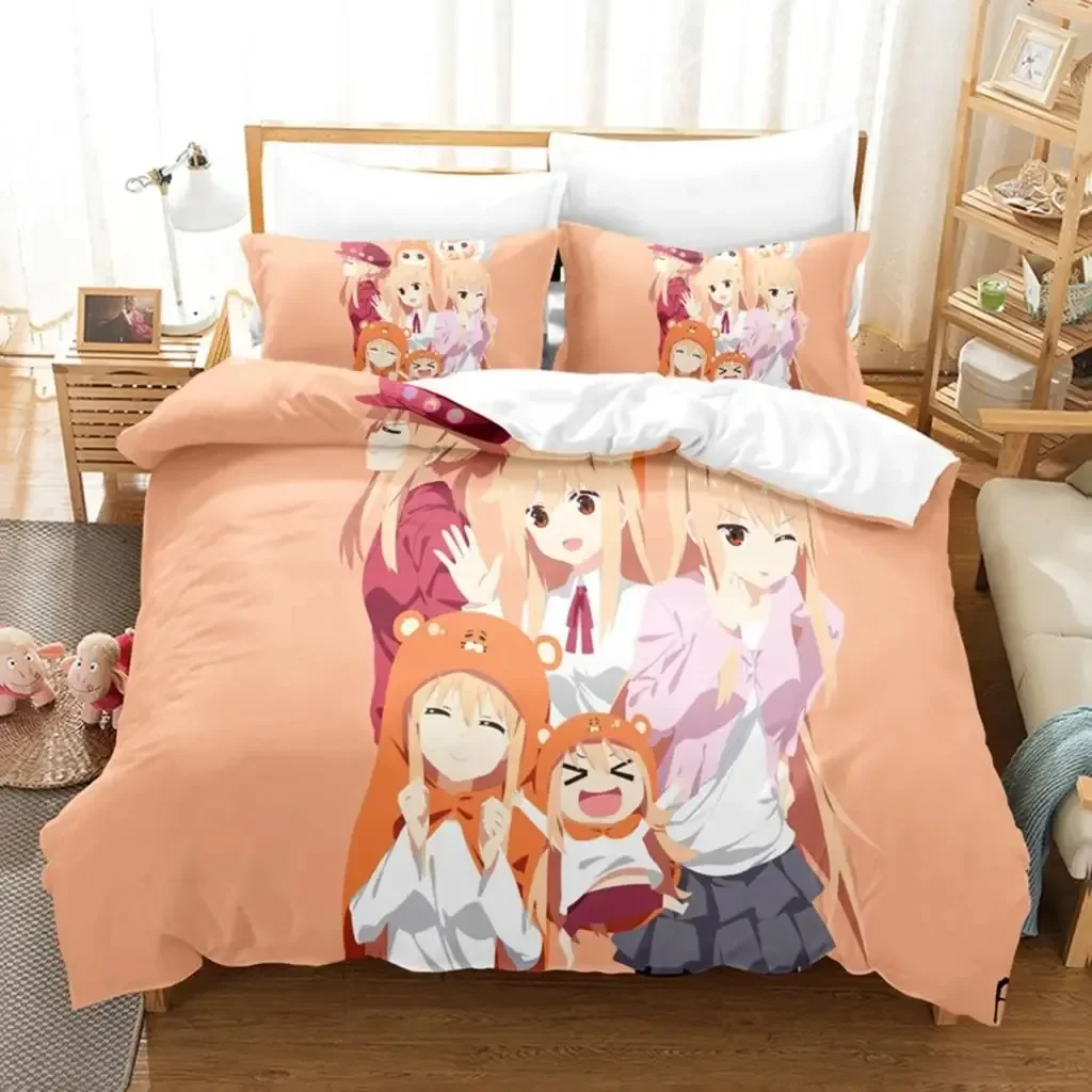 

3D The Himouto! Umaru-chan Comfortable Duvet Quilt Cover Pillowcase Bedding Set Children Bedroom Decoration Home Textile