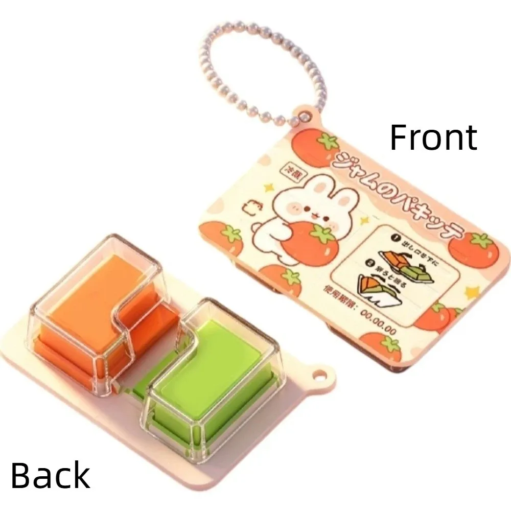 Bendable Structure Jam Keychain with Crisp Click Snap Sound Realistic Funny Jam Snap Fidget Creative Mini Food-Themed Pendant
