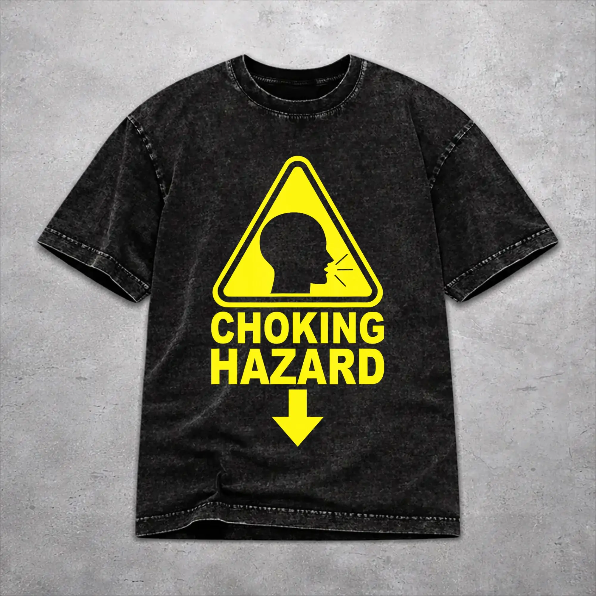 Harajuku Washed Shirts Choking Hazard Warning Caution Funny Adult Humor  Apparel Vintage T Shirt Harajuku  Streetwear Cotton