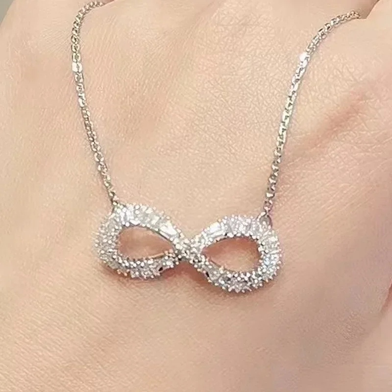 NONE 2025, neuer Trend, edle Schmucksets, Charm-Herz-Kristall, modische Edelstahl-Halskette, Ohrringe als Jubiläumsgeschenk für Frauen 5