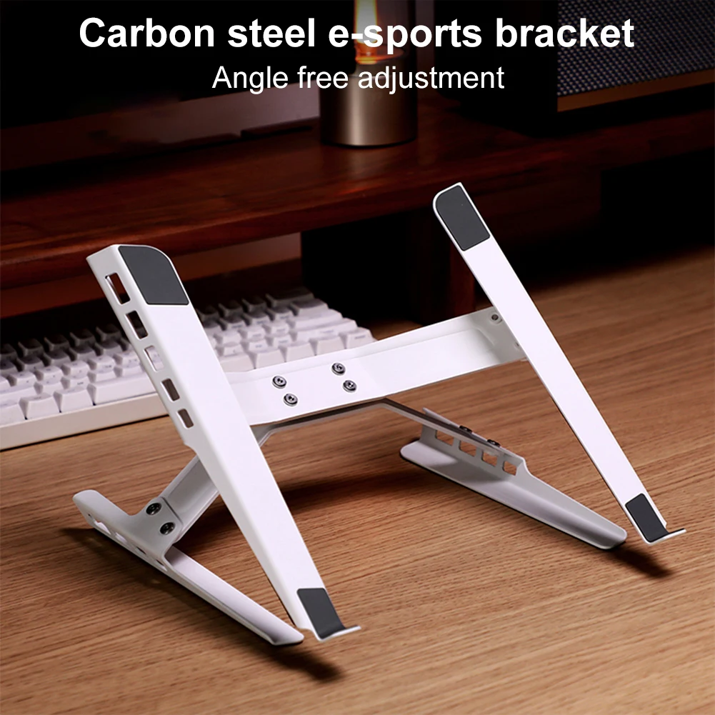 Laptop Holder Riser Carbon Steel Computer Tablet Stand Portable Notebook Stand for MacBook HP Dell Lenovo 12-18in Laptops