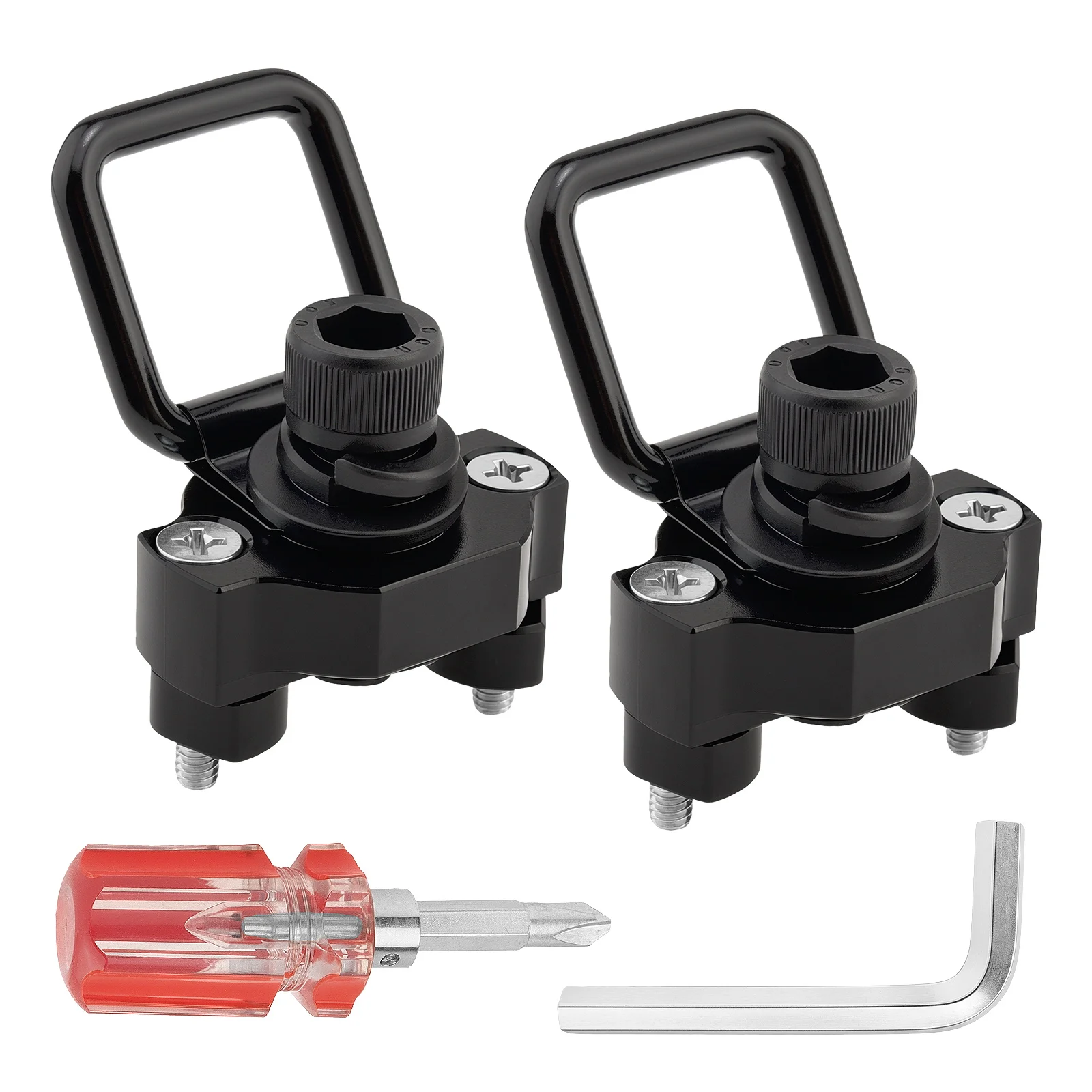 2 pcs CNC Aluminum Alloy Tie Down Anchors for CFMOTOCforceZforceUforce 1000 950 800 600 625 U10 Gear Bed Rail Cleats Anchor