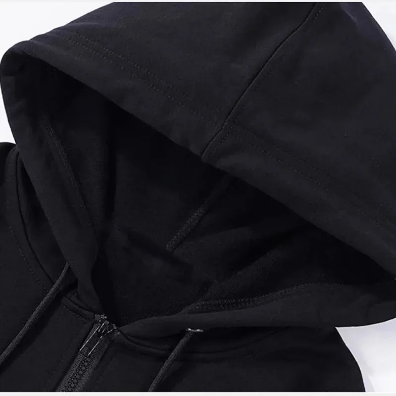 Men Women Hoodies Jacket Casual Long Sleeve Zip Hooded Sweatshirts Y2k Harajuku Cardigan Men Jacket Tops