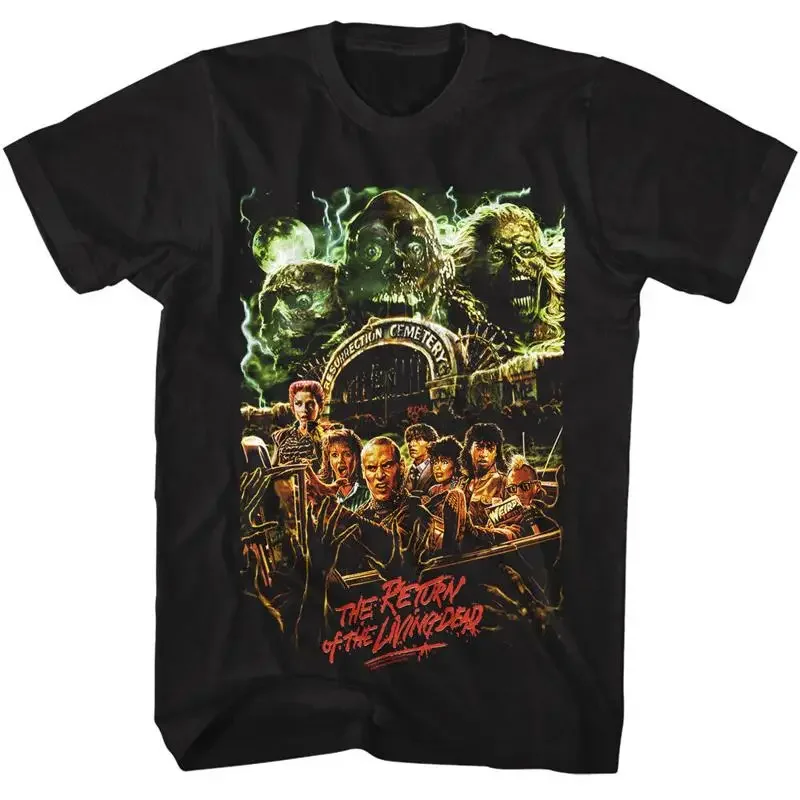T-shirt pour hommes Return Of The Living Dead Eddie Holly Art Resurrection Cemetery