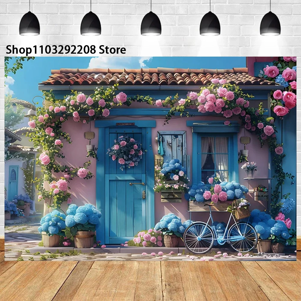 Colour Flower Wall Theme Rose Garden Castle Butterfly Birthday Wedding Newborn Baby Shower Portrait Photography Backdrop Props