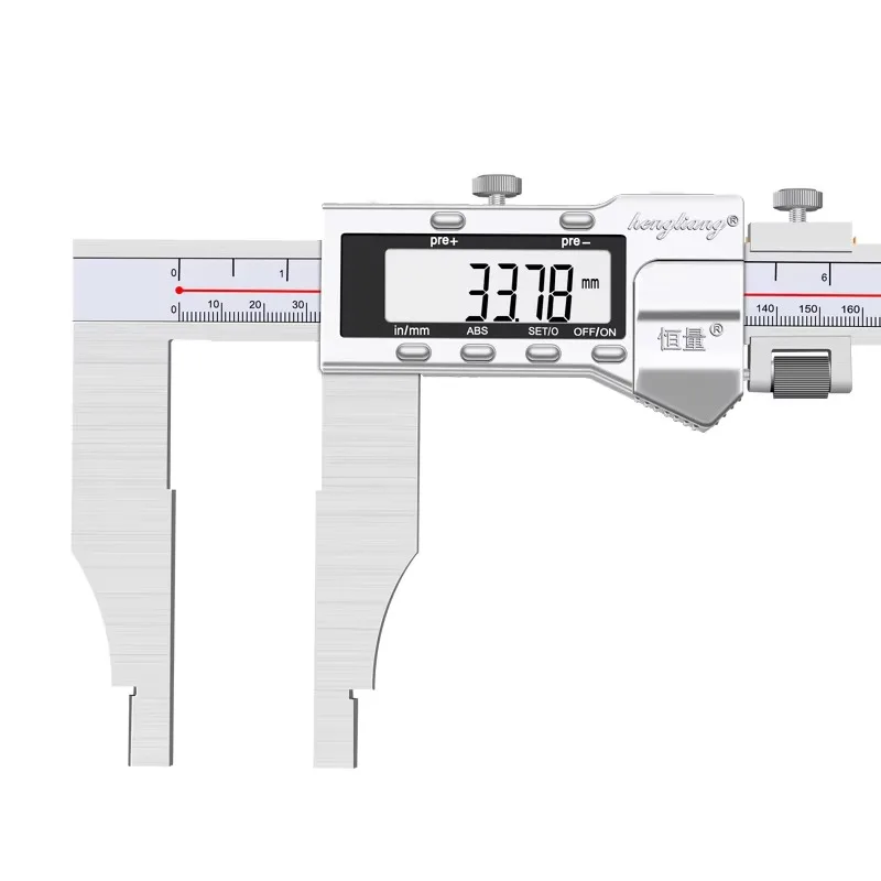 

High Precision Stainless Steel Digital Caliper Extended Unidirectional Claw Knife Mouth Shape Measuring Tool