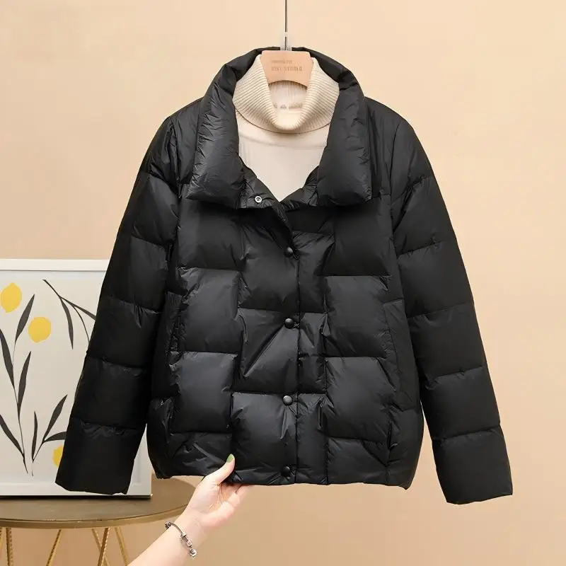 ضوء الريشة 2025 منتفخ مقصوص. يقدم هذه السترة خفيفة الوزن للغاية وكبيرة الحجم بأسلوب سهل وراحة كبيرة الحجم. #4