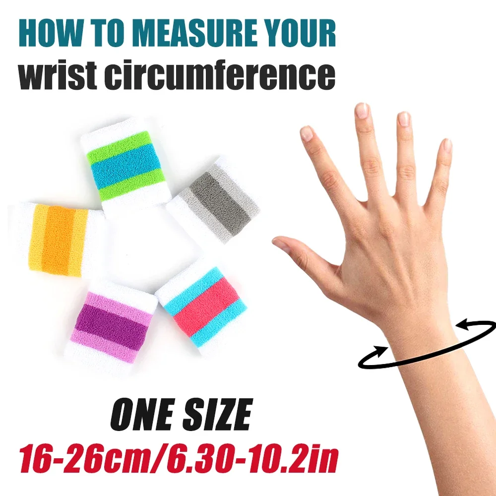 1/2Pcs Sports Wristbands Sweatband Wrist Sweatbands Wrist Sweat Bands for for Men Women, Good for Tennis, Basketball, Running