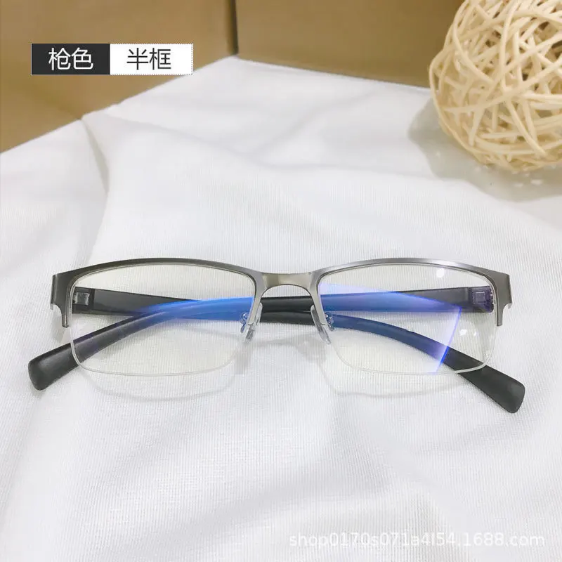 New Business Trendy Semi Frame Glasses Men Optical Comfort Fit Fashion Statement High Quality Premium Frame Professional Chic
