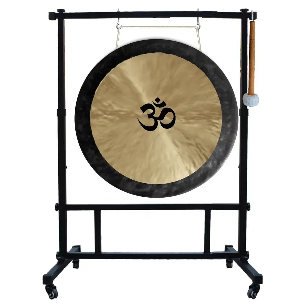 

New Style 20-40 Inch OM Deep Wave Chau Gong & Square Stand With Wheels Percussion Musical Instrument For Yoga And Meditation