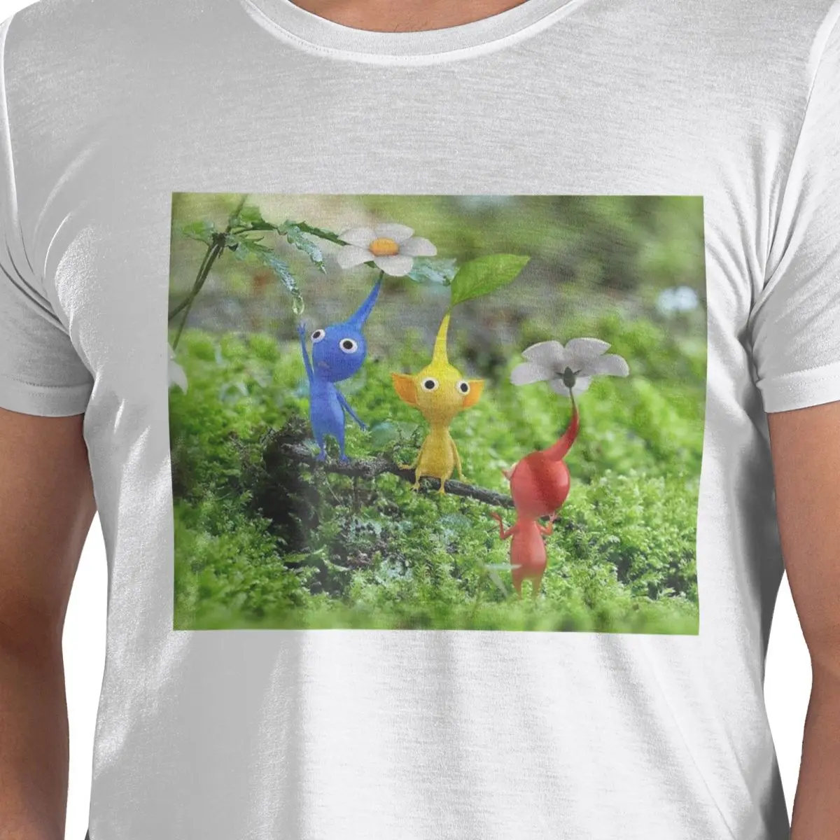 

Pikmin футболка из 100% хлопка, мужские классические футболки, мужские футболки с круглым вырезом и коротким рукавом, S-6XL