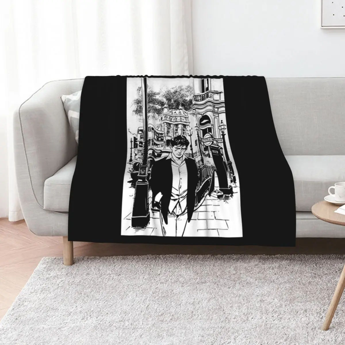 Dylan Dog Premium T-Shirt Throw Blanket Extra Large Throw Personalized Gift Bed For Baby Hair funny gift Blankets