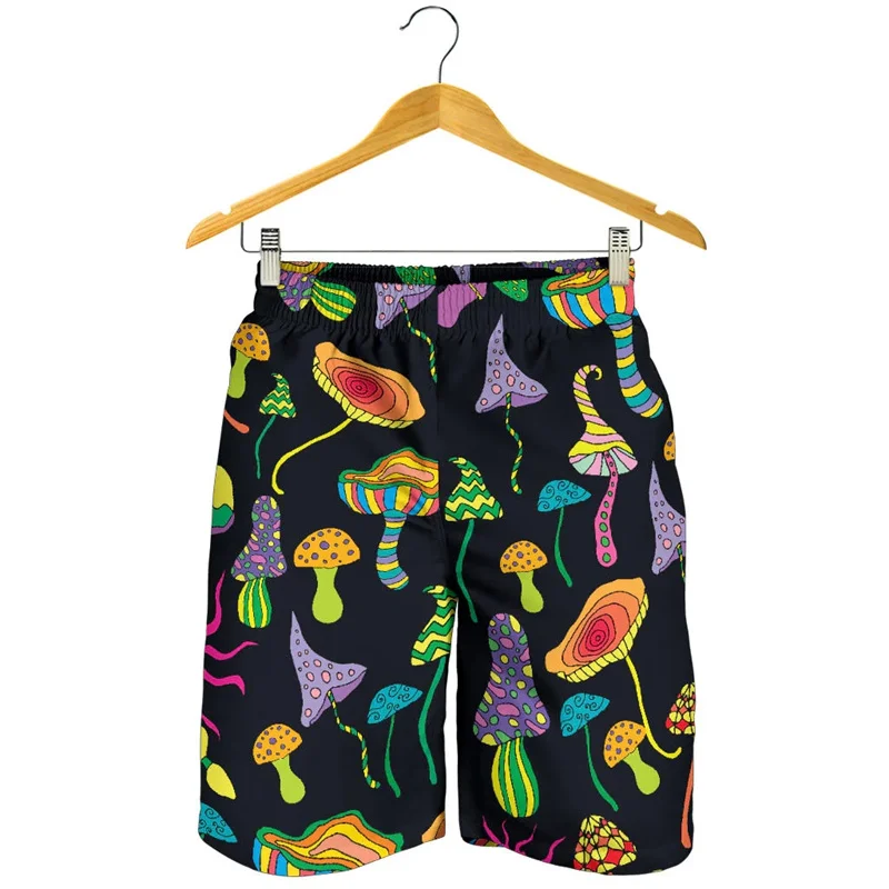 

Funny Dazzle Mushroom Shorts Men Summer Beach Short Pants Hawaii Beach Swimming Pants Trend Swim Trunks Women Cool Ice Shorts