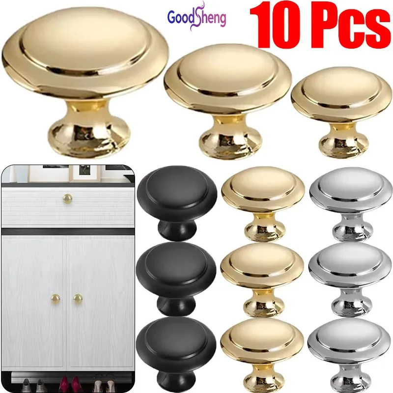 GOODSHENG Home Wardrobe Door Pull Stainless Steel Drawer Single Hole Door Handle Sliding Door Window Cabinet Zinc Alloy Pull