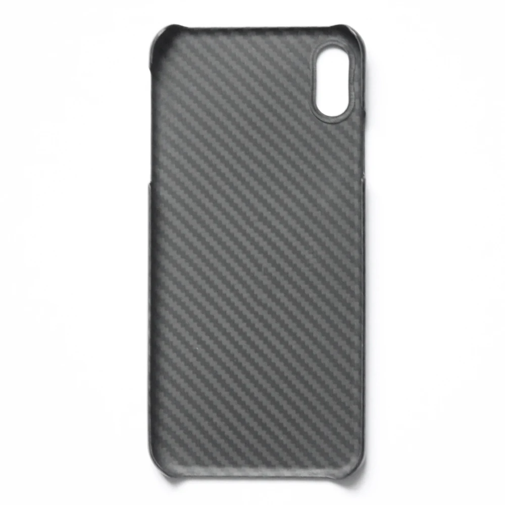 Gloss Black Aramid Fiber Case for iPhone Xsmax Carbon Fiber Cover Super thin light Business iPhone XS Max Cover Shell