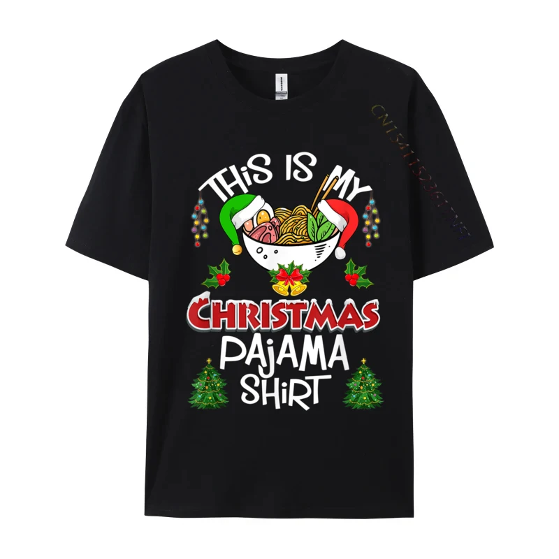 

This Is My Christmas Pajama Santa Hat Ramen Japanese Food Men Rife Casual Tops T Shirt Cotton T Shirt Printed T Shirts Wholesale