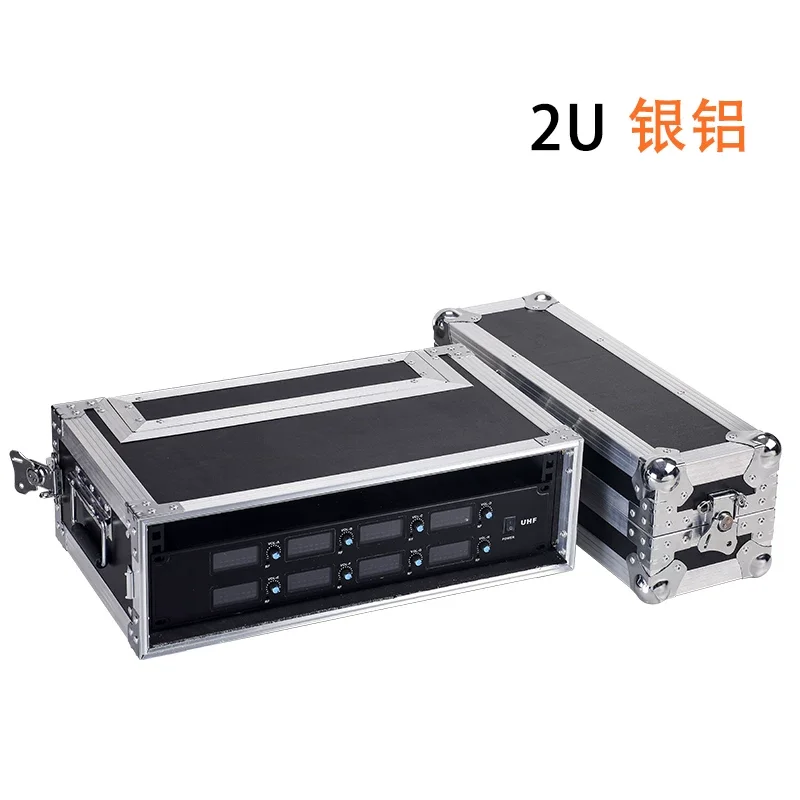 2U microphone aviation box receiver cabinet 3U wireless storage box microphone peripheral chassis aluminum alloy microphone box
