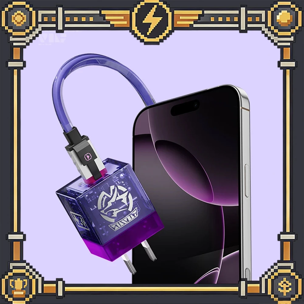 Honkai Star Rail Silver Wolf Pixel Series 35W Fast Charger 240W USB-C Charging Cable Fast Charging Block Type C Cable For Phone