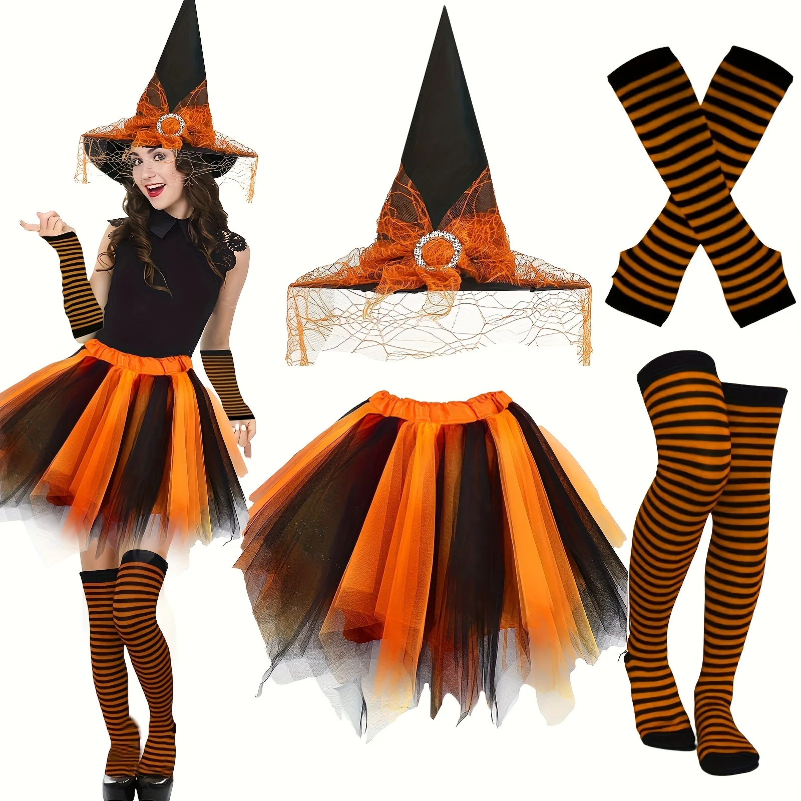

Halloween Witch Tutu Skirt for Girls Kids Birthday Tutus Toddler Baby Girl Tulle Skirts Outfit Children Sorceress Fancy Costumes