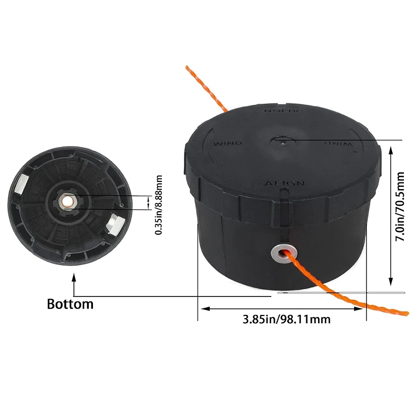 RMI-01 Weed Eater Trimmer Head Replacement for Milwaukee M-18 String Trimmers 49-16-2714 49-16-2748 Weed Eater Head Attachments