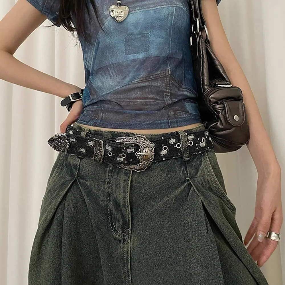 جديد بو الجلود فاسق حزام Y2K شخصية حزام الجينز حزام الخصر