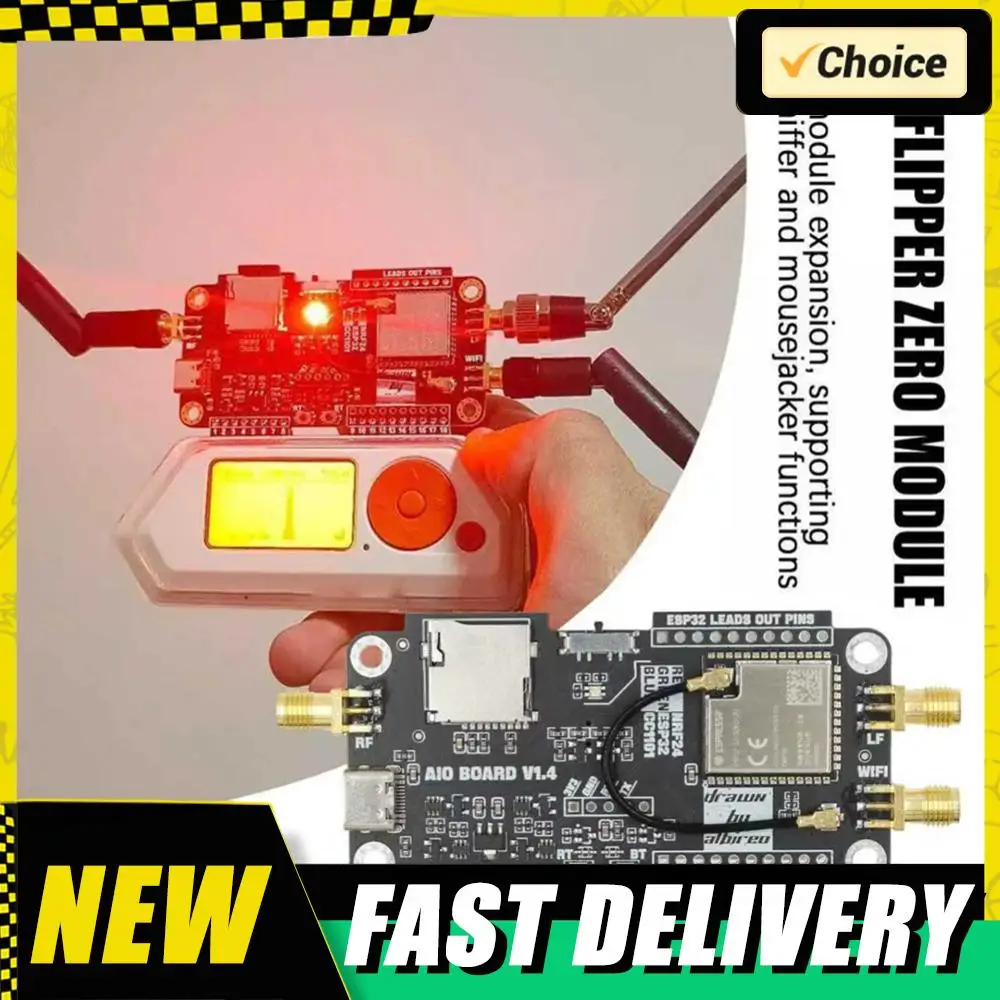 

Модуль расширения For Flipper Zero Multiboard 2.4G: WiFi, NRF24 + ESP32, модуль CC1101 с высоким коэффициентом усиления
