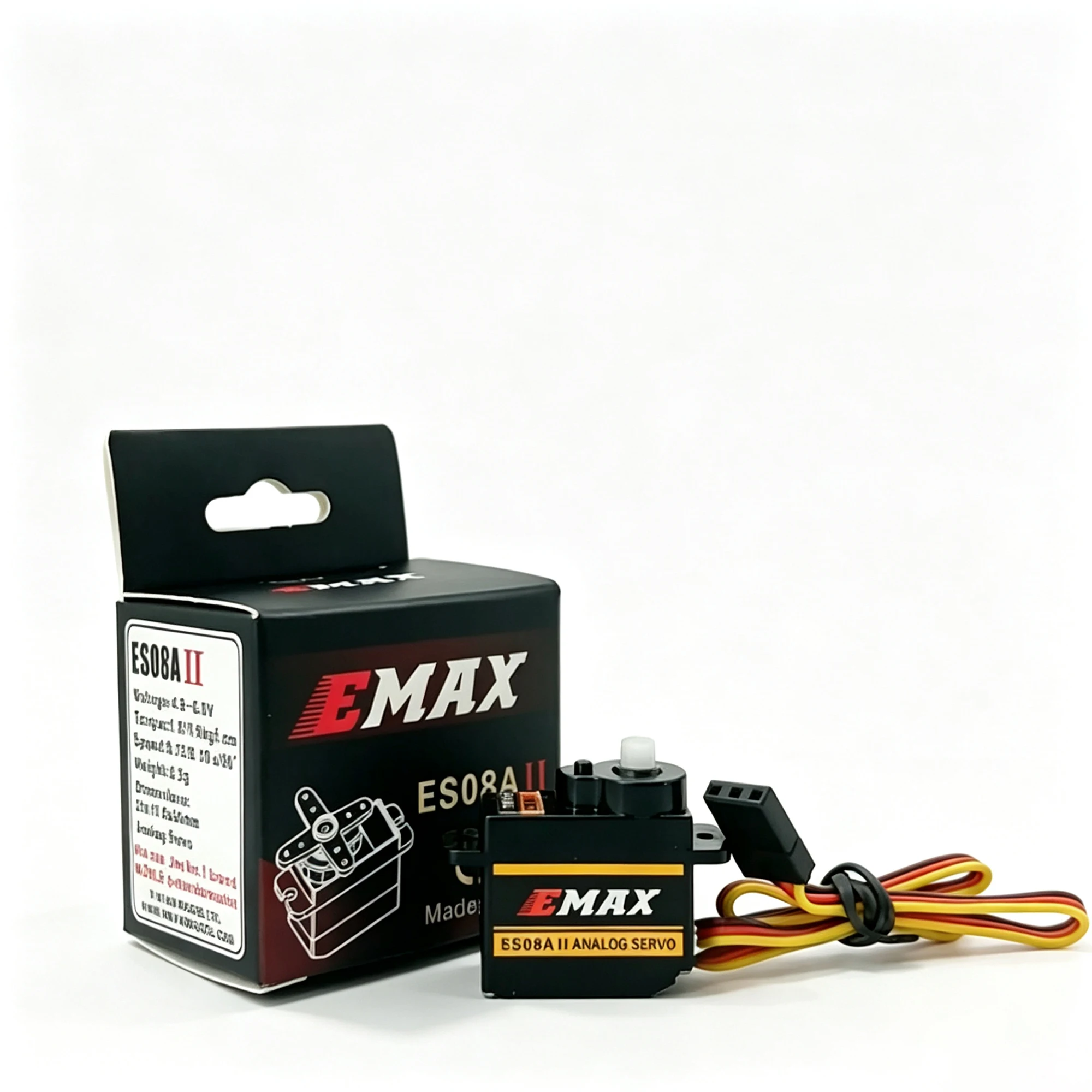 1-4PCS EMAX ES08A II Servo Motor SCX24 Servo 8g 15T Mini Metal Gear Servo For TREX 450 FixedWing Airplane Helicopter Accessories