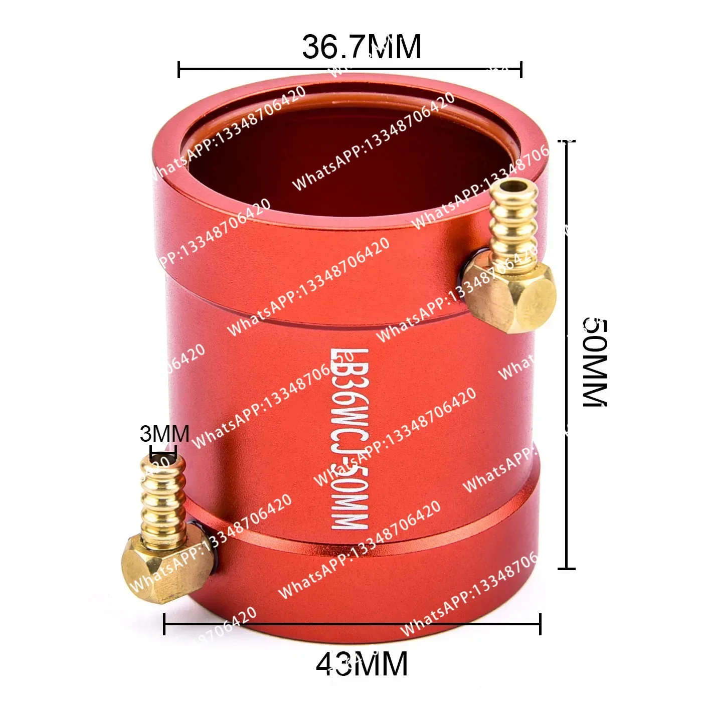 Water Cooling Metal Jacket Cover For 3650 3660 3674 RC Boat Brushless Motor Accessory Aluminum Alloy Water Jacket For 36mm Motor