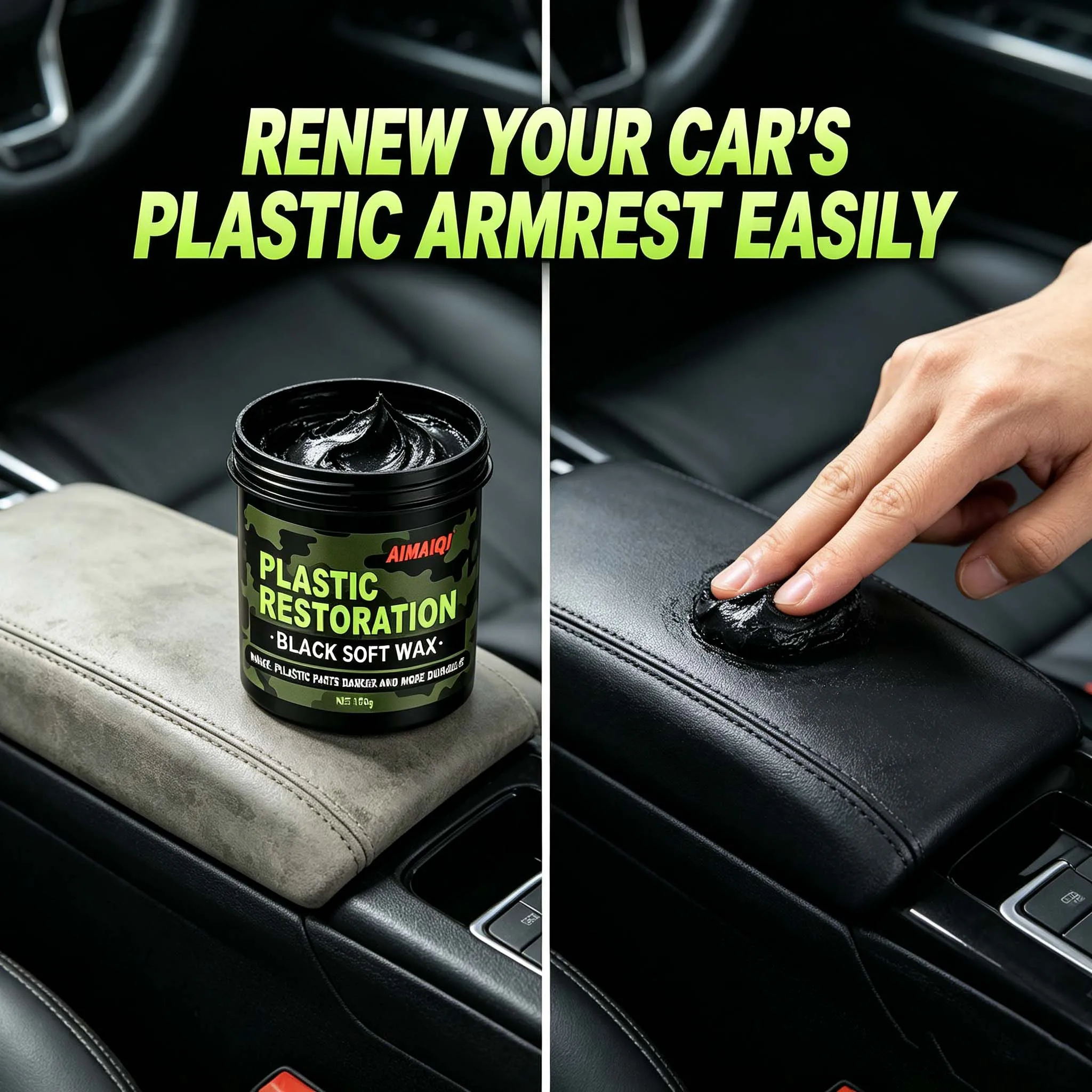 150g Premium Auto Tire Care Wax, Waterproof Shine, Dustproof & Long-Lasting Protection