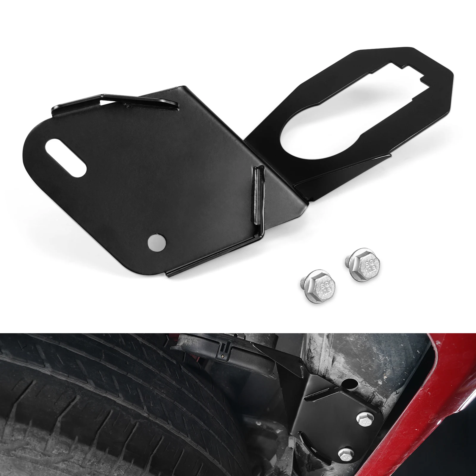 

BEVINSEE Steel Trailer Wiring Connector Relocation Bracket for Toyota 4Runner 2014-2024, Car Accessories