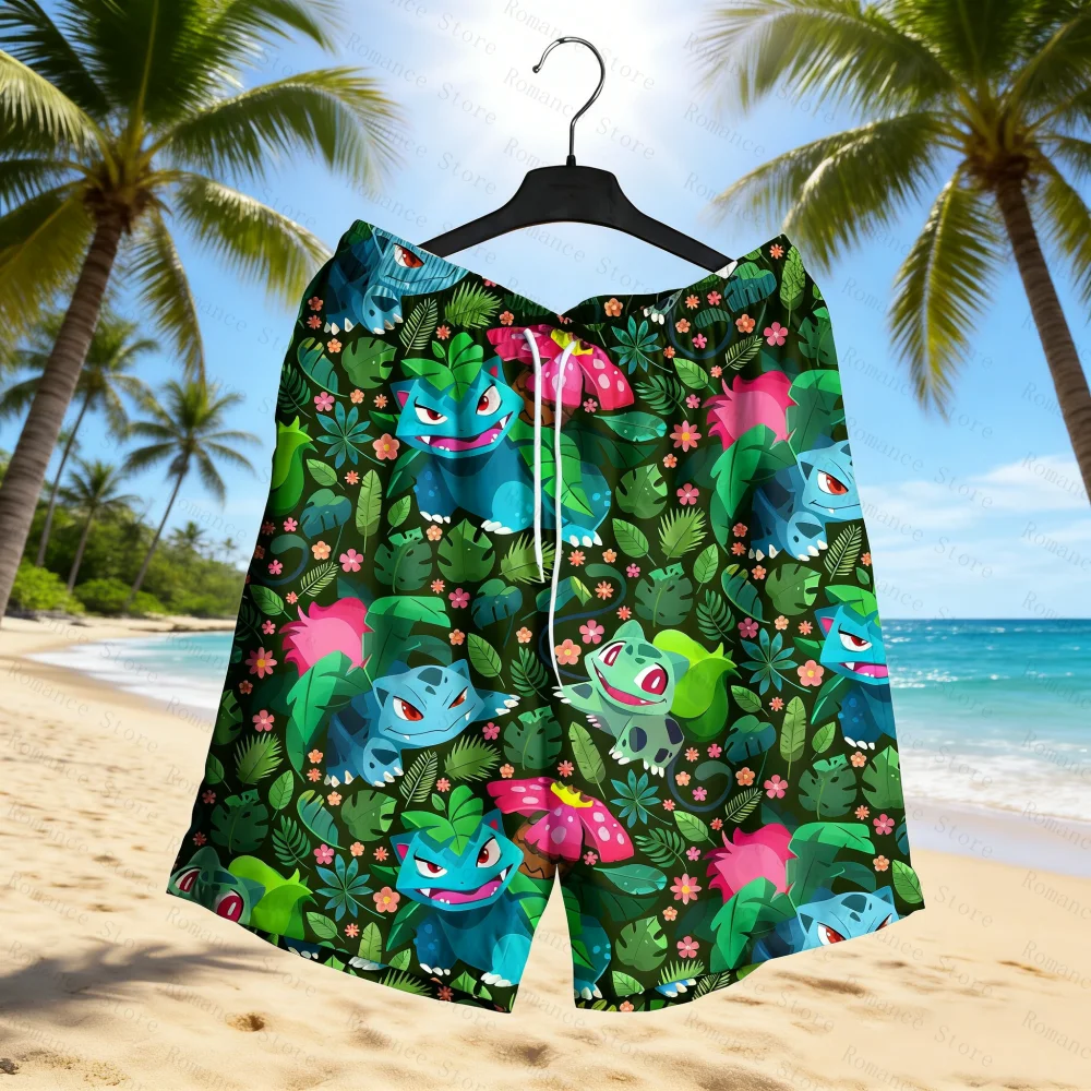 

Anime Classic Characters Print Hawaiian Beach Shorts Men Summer Quick Dry Swim Trunks Board Shorts Men's Shorts Women's Shorts