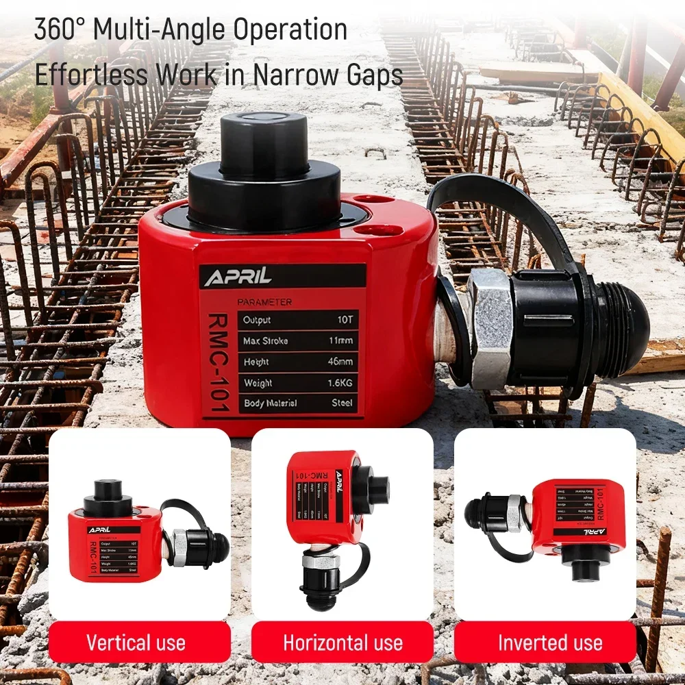 Low Profile Hydraulic Cylinder 20T 50T Single Acting Hydraulic Jack Flat Ram Lifting Tool for Auto Repair Machine Maintenance