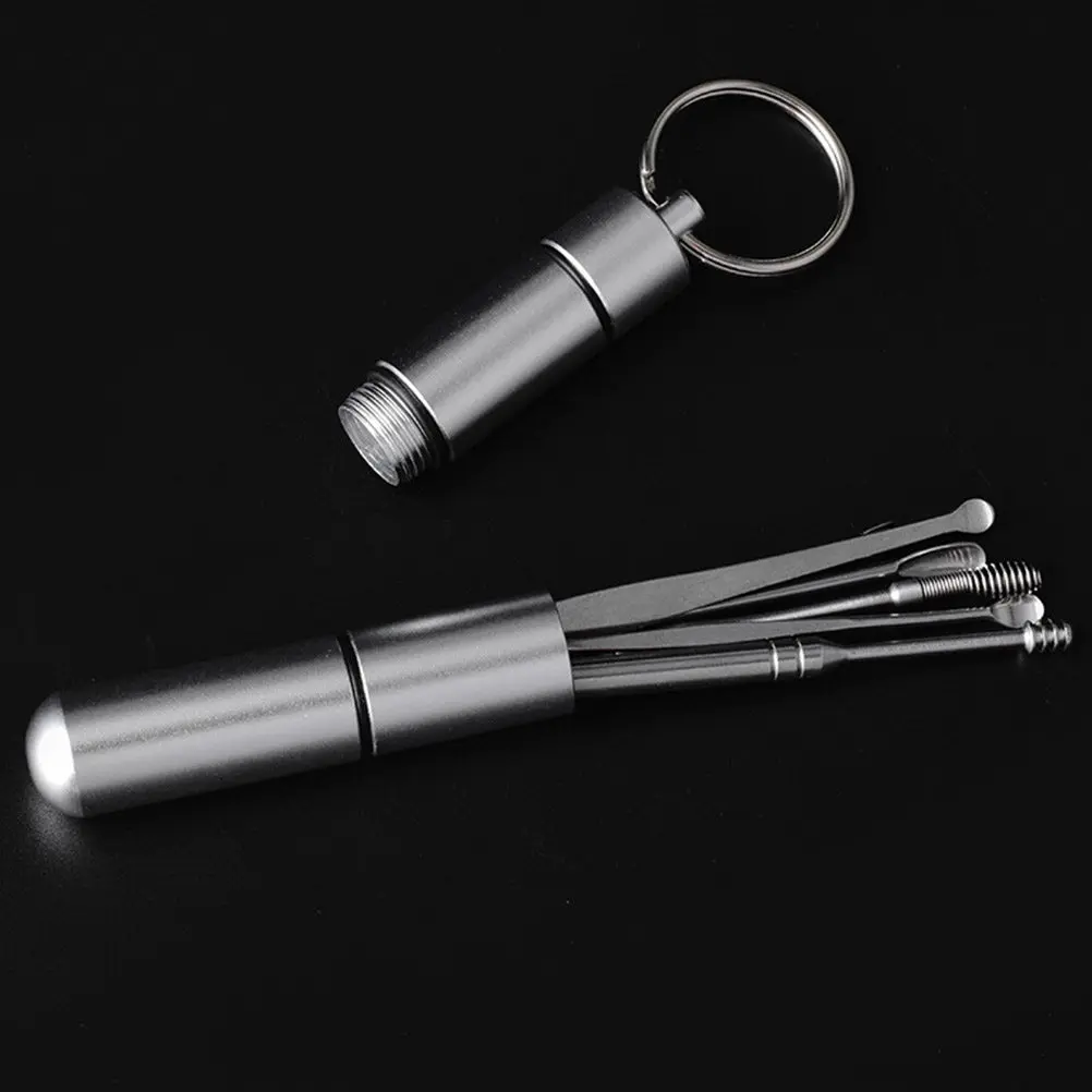 6Pcs Grade Stainless Steel Ear Wax Removal Tools Ear Cleaner Spoon Curette for Wax Safe Easy Clean Sterilize