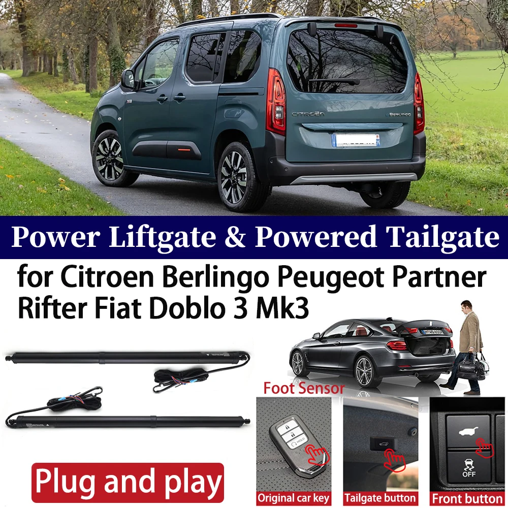 

for Citroen Berlingo Peugeot Partner Rifter Fiat Doblo 3 Mk3 Car Auto Power Electric Tailgate Liftgate Lift Trunk Closer System